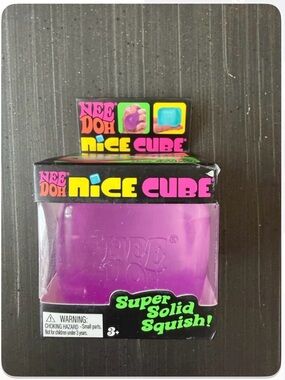 Needoh Nice Cube Purple Super Solid Squish Kids Toy